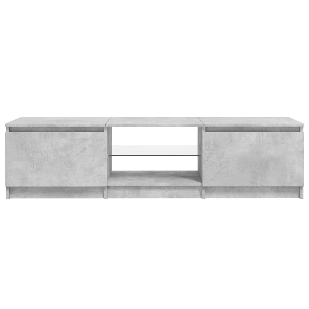 Tv-meubel met LED-verlichting 140x40x36 cm betongrijs is nu te koop bij PeponiXL, paradijselijk wonen!