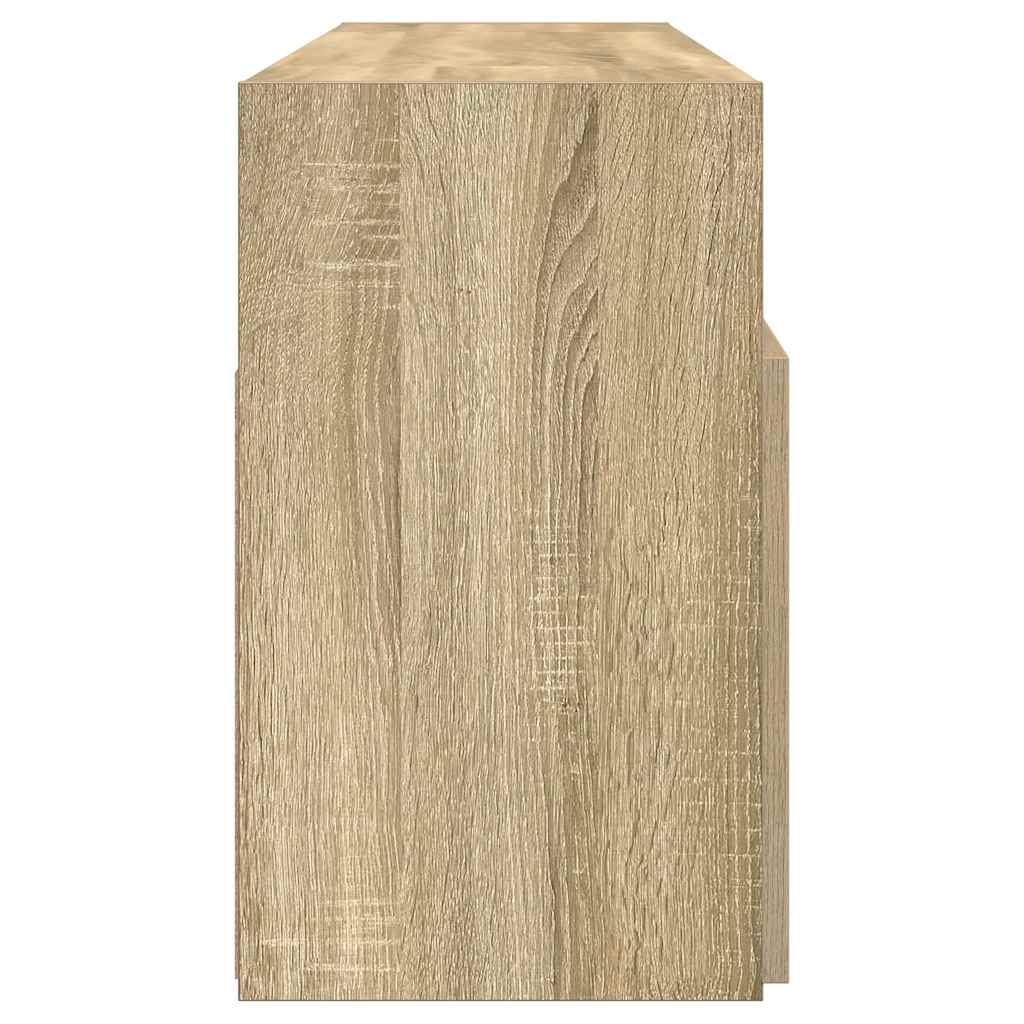 Tv-meubel met LED-verlichting 120x30x50 cm sonoma eikenkleurig is nu te koop bij PeponiXL, paradijselijk wonen!
