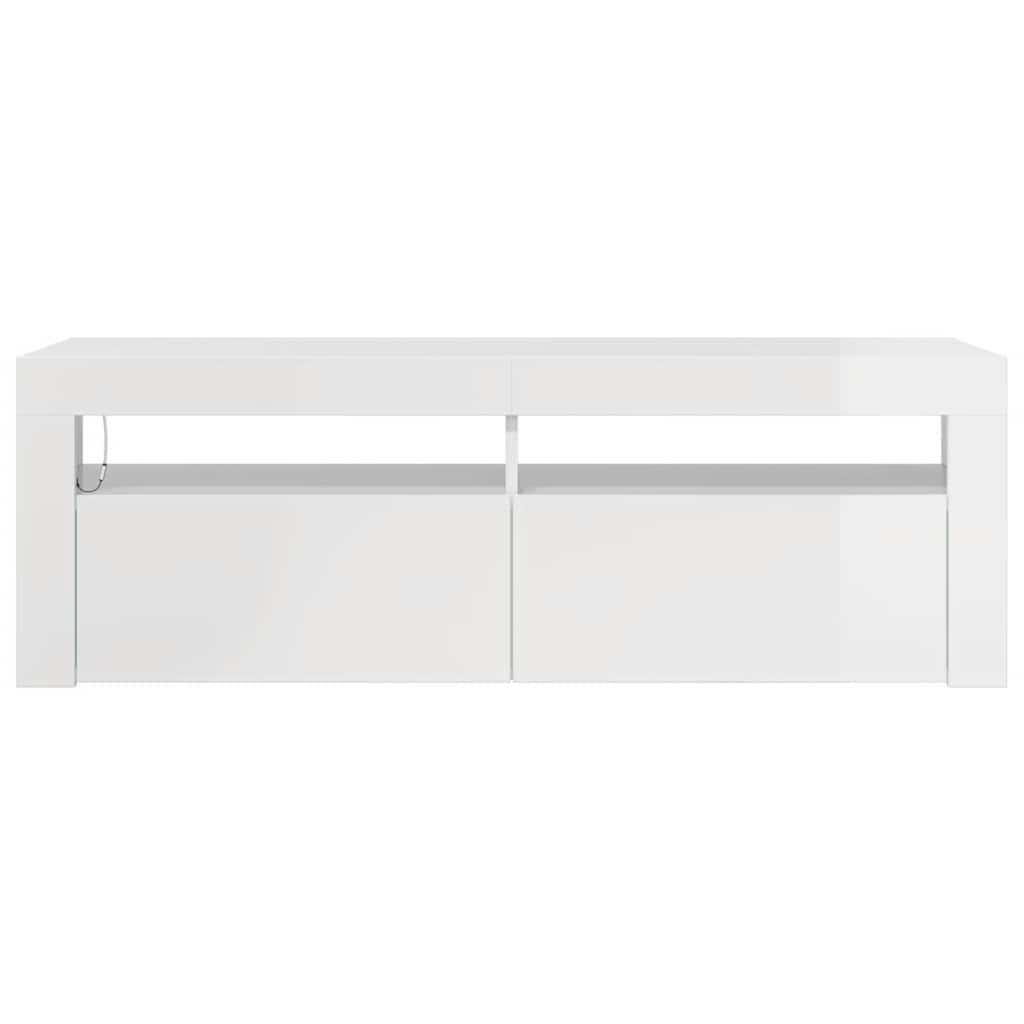 Tv-meubel met LED-verlichting 120x35x40 cm hoogglans wit is nu te koop bij PeponiXL, paradijselijk wonen!
