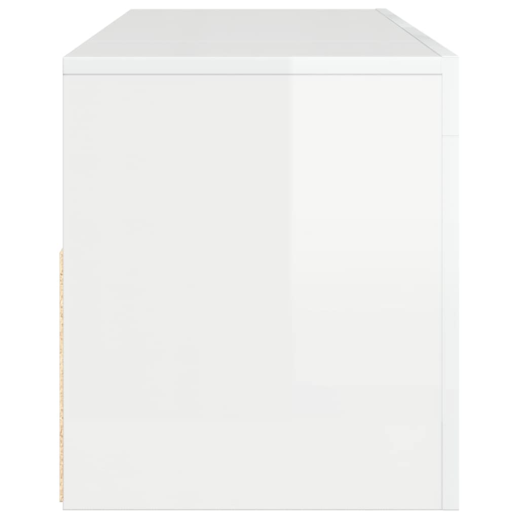 Tv-meubel met LED-verlichting 120x35x40 cm hoogglans wit is nu te koop bij PeponiXL, paradijselijk wonen!