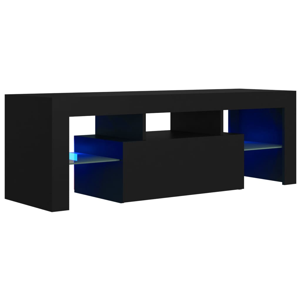 Tv-meubel met LED-verlichting 120x35x40 cm zwart is nu te koop bij PeponiXL, paradijselijk wonen!