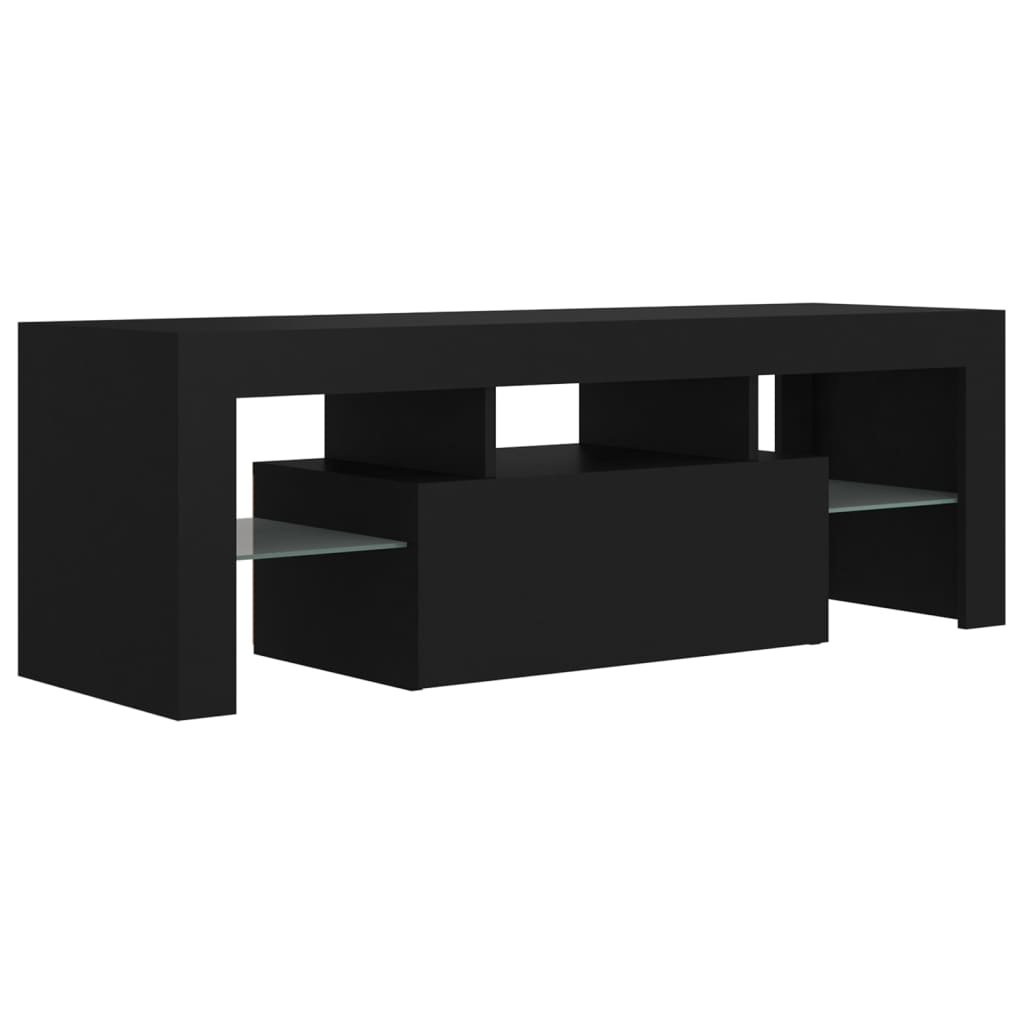 Tv-meubel met LED-verlichting 120x35x40 cm zwart is nu te koop bij PeponiXL, paradijselijk wonen!