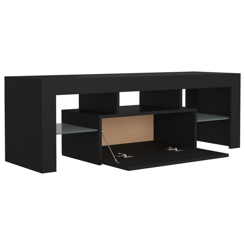 Tv-meubel met LED-verlichting 120x35x40 cm zwart is nu te koop bij PeponiXL, paradijselijk wonen!