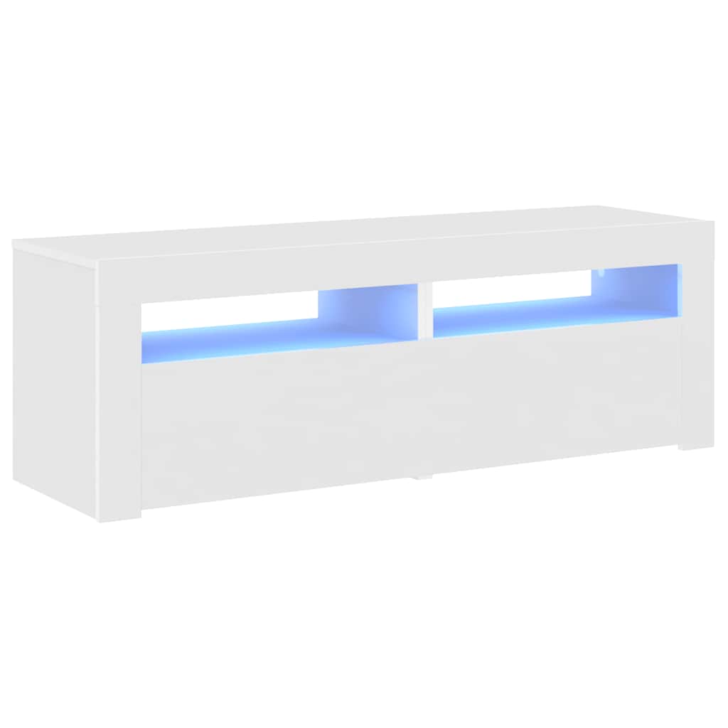 Tv-meubel met LED-verlichting 120x35x40 cm wit is nu te koop bij PeponiXL, paradijselijk wonen!
