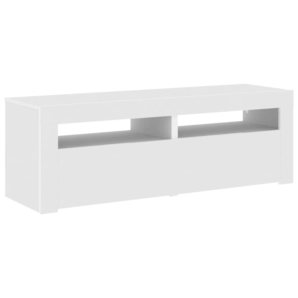 Tv-meubel met LED-verlichting 120x35x40 cm wit is nu te koop bij PeponiXL, paradijselijk wonen!
