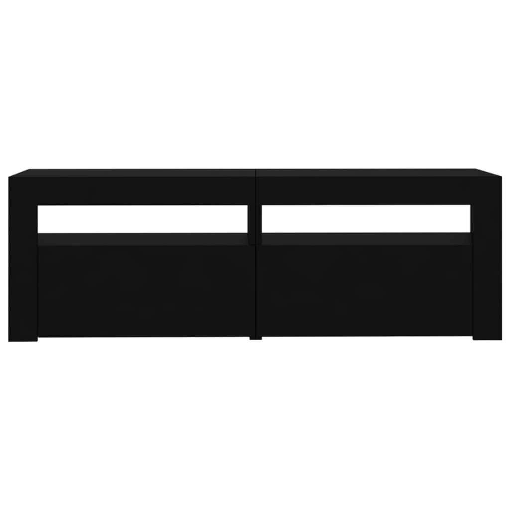 Tv-meubel met LED-verlichting 120x35x40 cm zwart is nu te koop bij PeponiXL, paradijselijk wonen!