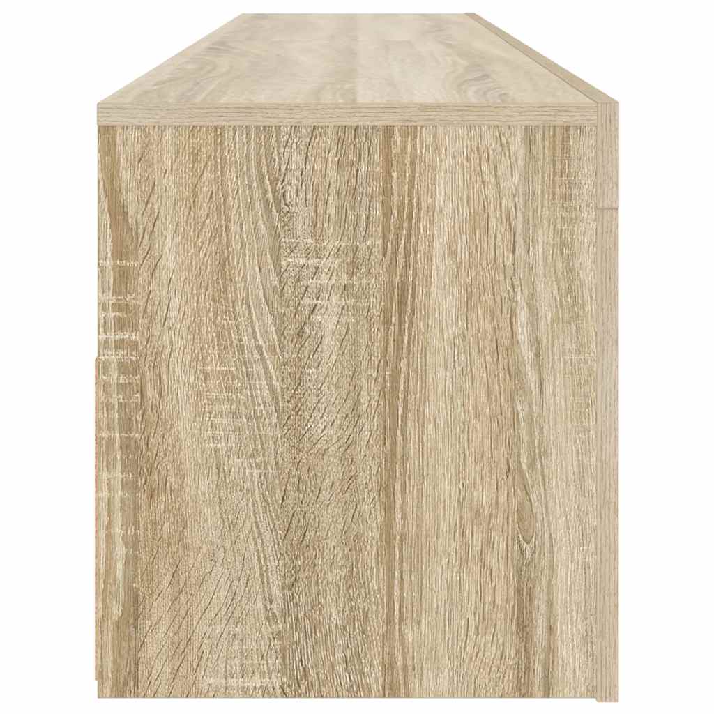 Tv-meubel met LED-verlichting 120x35x40cm sonoma eikenkleurig is nu te koop bij PeponiXL, paradijselijk wonen!