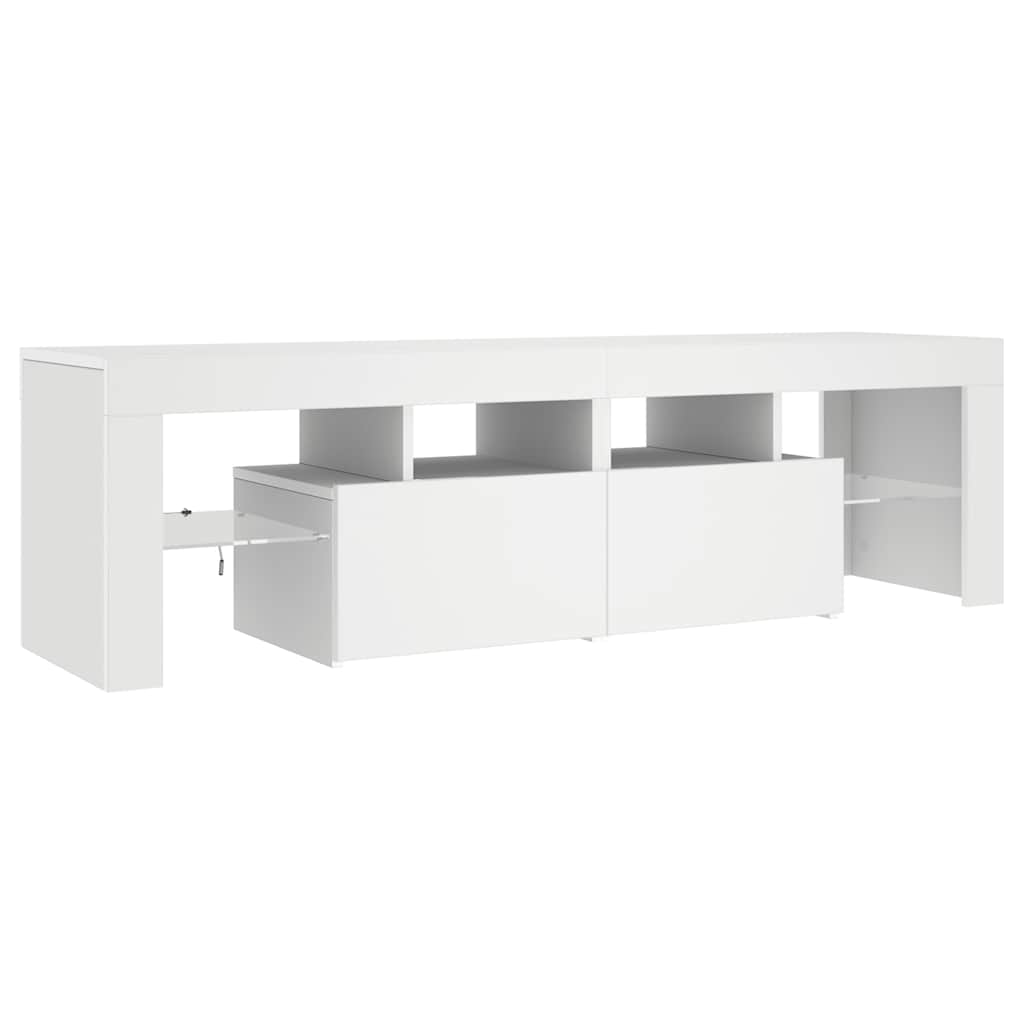 Tv-meubel met LED-verlichting 140x36,5x40 cm wit is nu te koop bij PeponiXL, paradijselijk wonen!