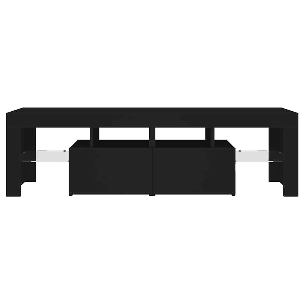 Tv-meubel met LED-verlichting 140x36,5x40 cm zwart is nu te koop bij PeponiXL, paradijselijk wonen!