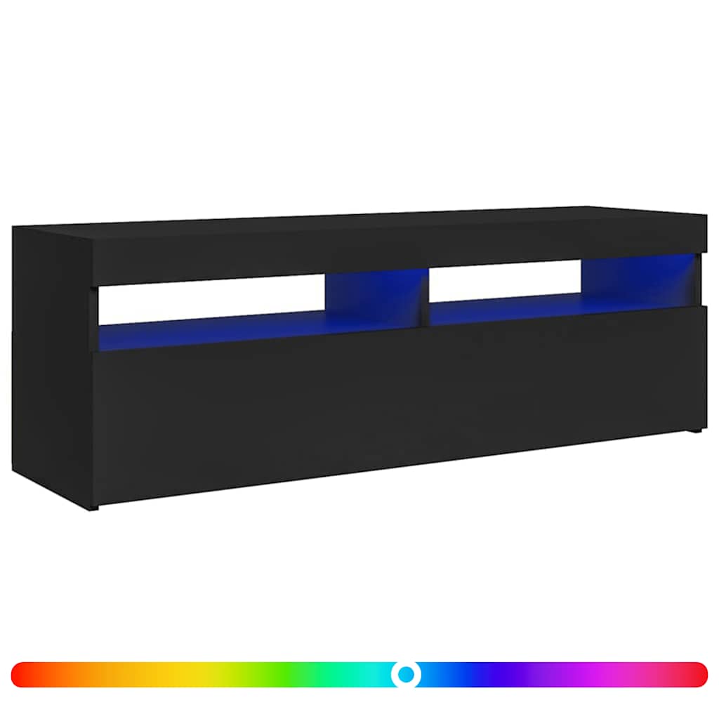 Tv-meubel met LED-verlichting 120x35x40 cm zwart is nu te koop bij PeponiXL, paradijselijk wonen!
