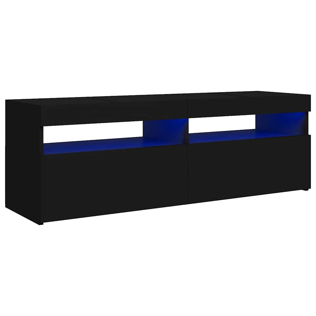 Tv-meubel met LED-verlichting 120x35x40 cm zwart is nu te koop bij PeponiXL, paradijselijk wonen!
