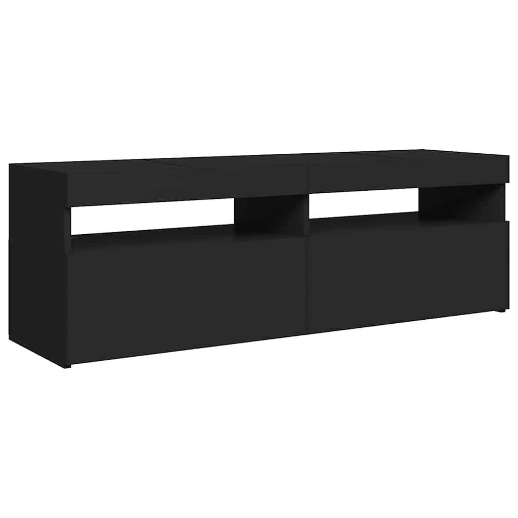 Tv-meubel met LED-verlichting 120x35x40 cm zwart is nu te koop bij PeponiXL, paradijselijk wonen!