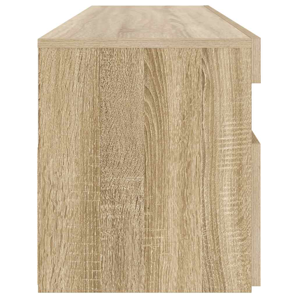 Tv-meubel met LED-verlichting 90x35x40 cm sonoma eikenkleurig is nu te koop bij PeponiXL, paradijselijk wonen!