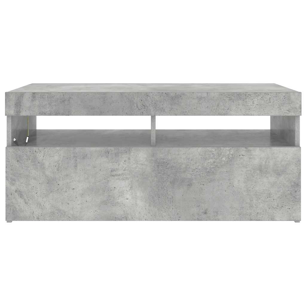 Tv-meubel met LED-verlichting 90x35x40 cm betongrijs is nu te koop bij PeponiXL, paradijselijk wonen!
