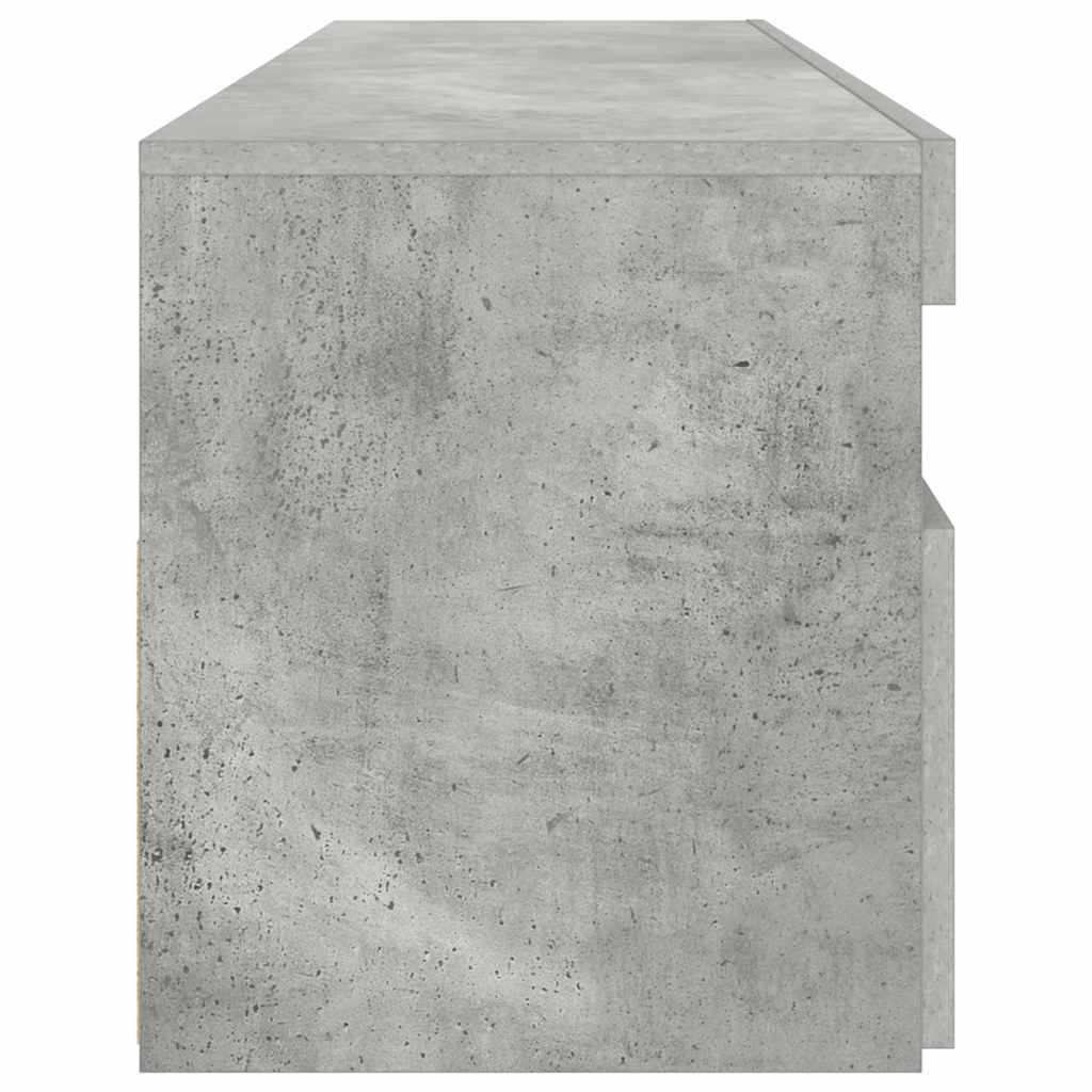 Tv-meubel met LED-verlichting 90x35x40 cm betongrijs is nu te koop bij PeponiXL, paradijselijk wonen!