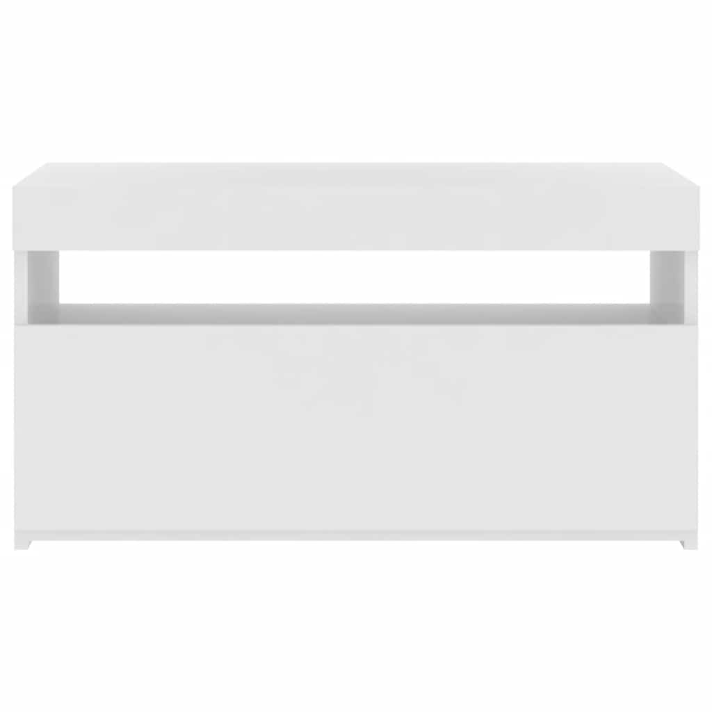 Tv-meubel met LED-verlichting 75x35x40 cm wit is nu te koop bij PeponiXL, paradijselijk wonen!