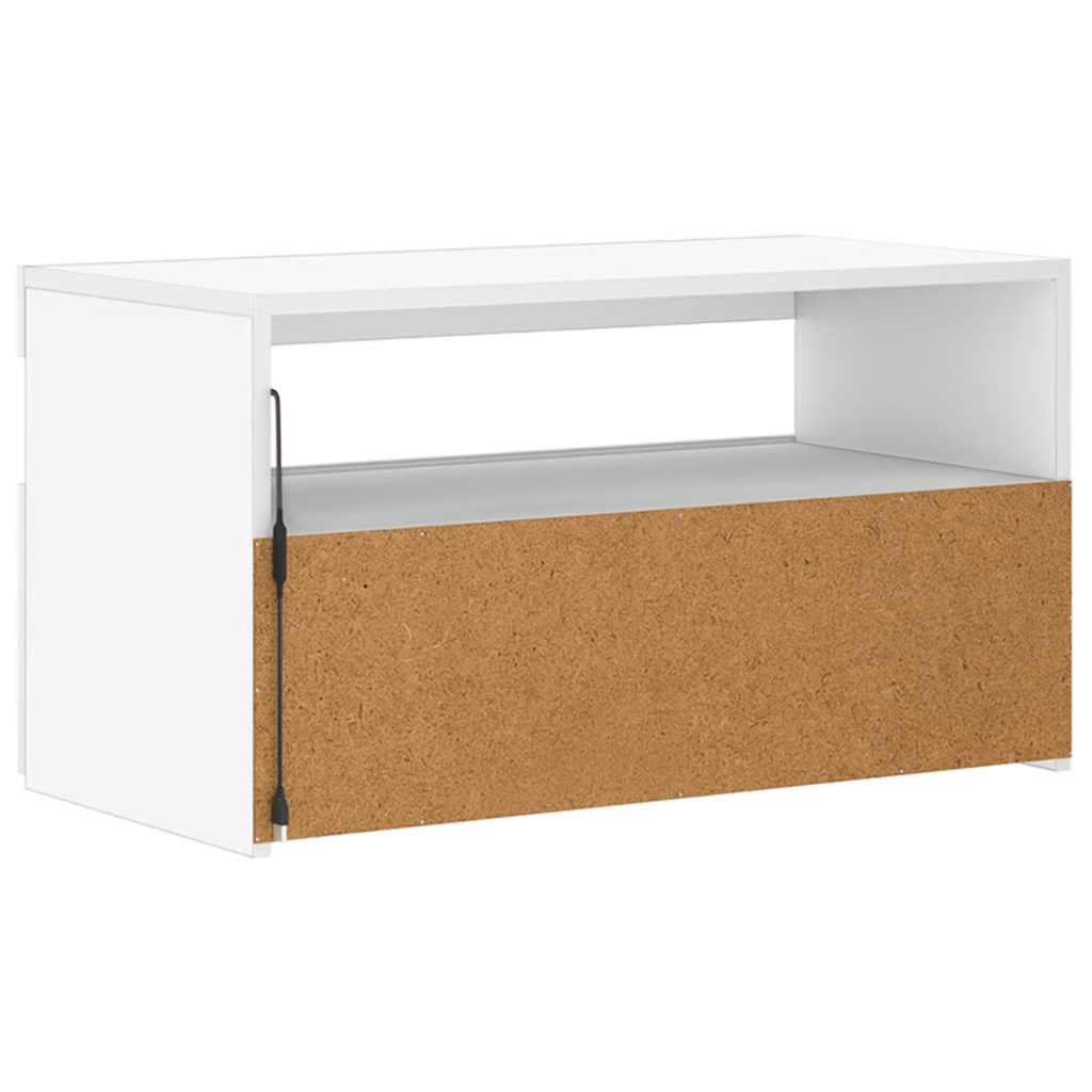 Tv-meubel met LED-verlichting 75x35x40 cm wit is nu te koop bij PeponiXL, paradijselijk wonen!