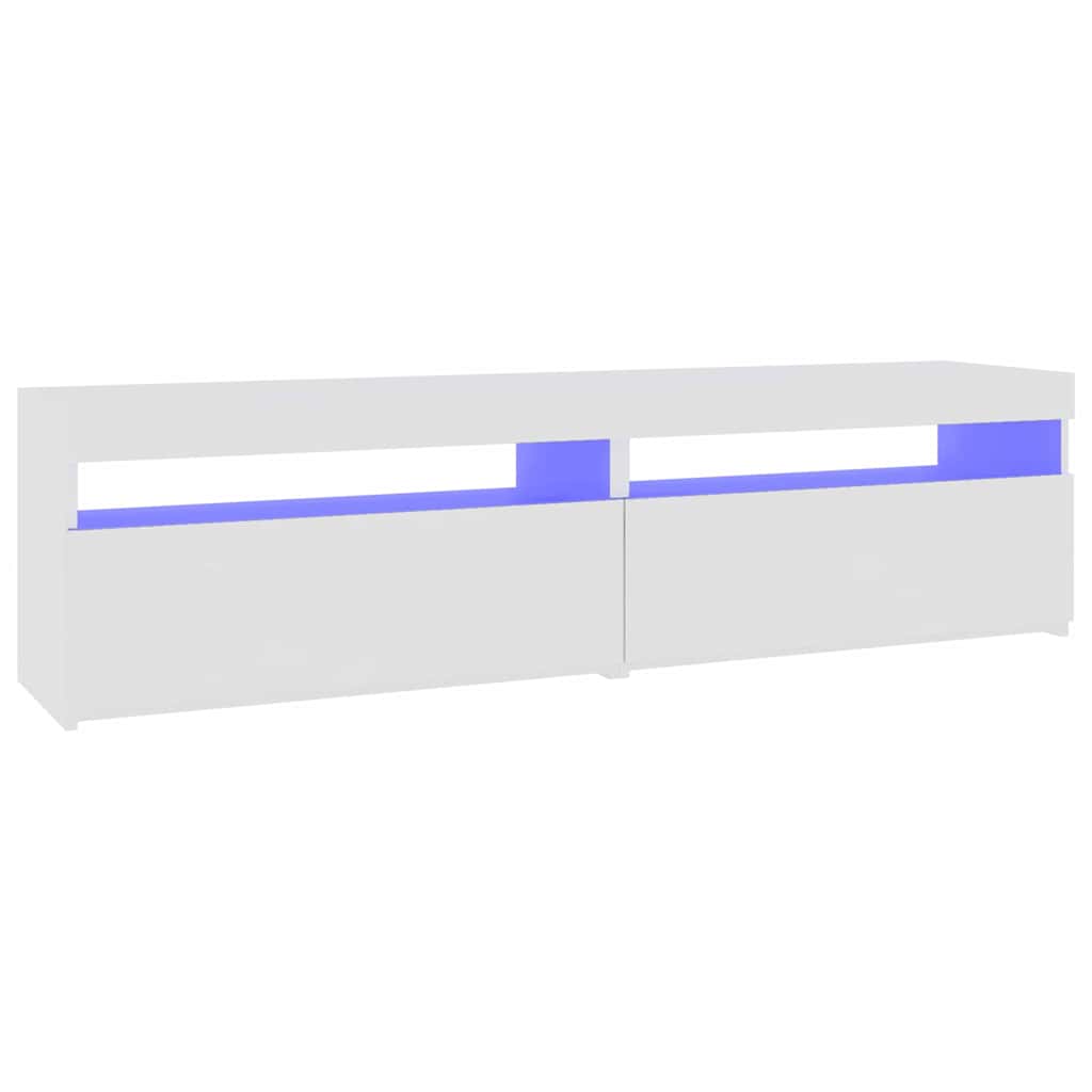 Tv-meubelen 2 st met LED-verlichting 75x35x40 cm wit is nu te koop bij PeponiXL, paradijselijk wonen!