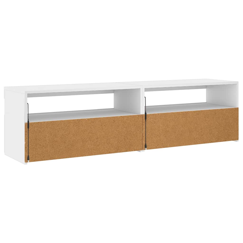 Tv-meubelen 2 st met LED-verlichting 75x35x40 cm wit is nu te koop bij PeponiXL, paradijselijk wonen!