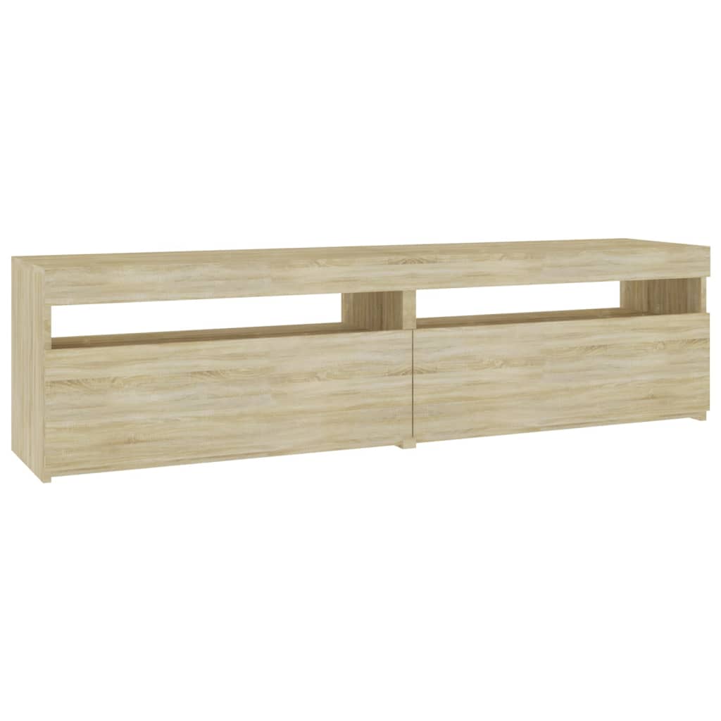 Tv-meubelen 2 st met LED-verlichting 75x35x40 cm sonoma eiken is nu te koop bij PeponiXL, paradijselijk wonen!