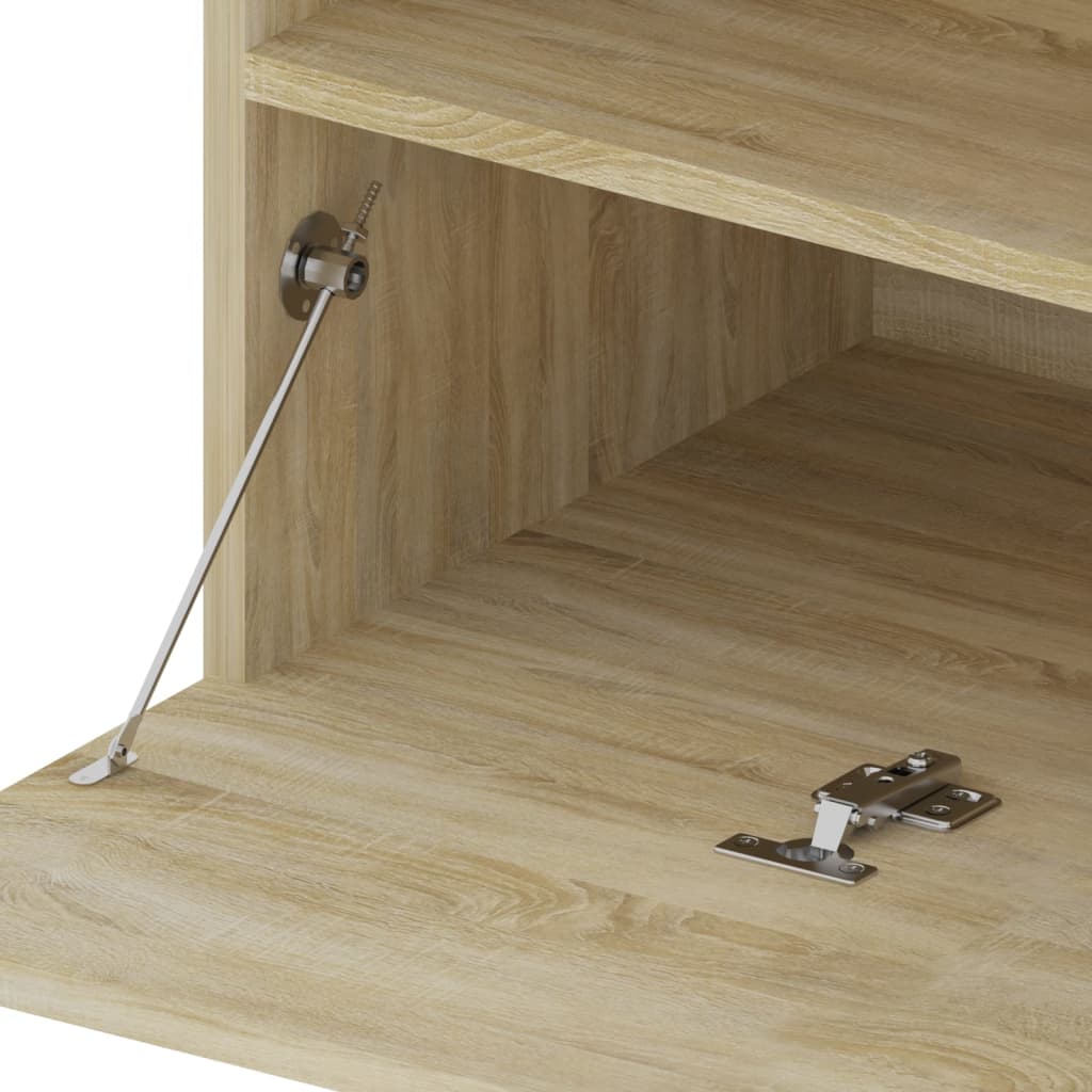 Tv-meubelen 2 st met LED-verlichting 75x35x40 cm sonoma eiken is nu te koop bij PeponiXL, paradijselijk wonen!