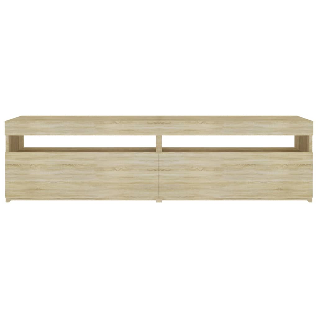 Tv-meubelen 2 st met LED-verlichting 75x35x40 cm sonoma eiken is nu te koop bij PeponiXL, paradijselijk wonen!