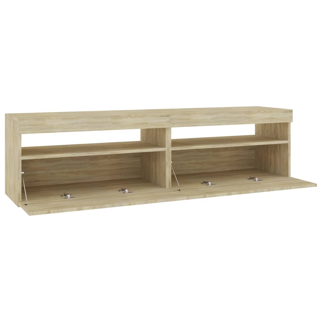 Tv-meubelen 2 st met LED-verlichting 75x35x40 cm sonoma eiken is nu te koop bij PeponiXL, paradijselijk wonen!
