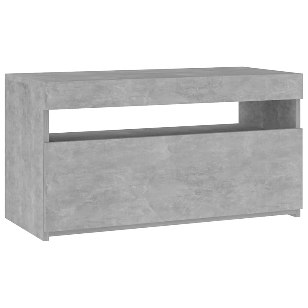 Tv-meubel met LED-verlichting 75x35x40 cm betongrijs is nu te koop bij PeponiXL, paradijselijk wonen!