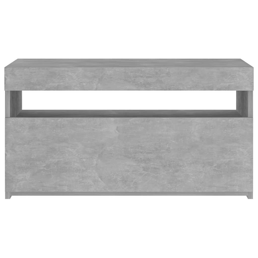 Tv-meubel met LED-verlichting 75x35x40 cm betongrijs is nu te koop bij PeponiXL, paradijselijk wonen!