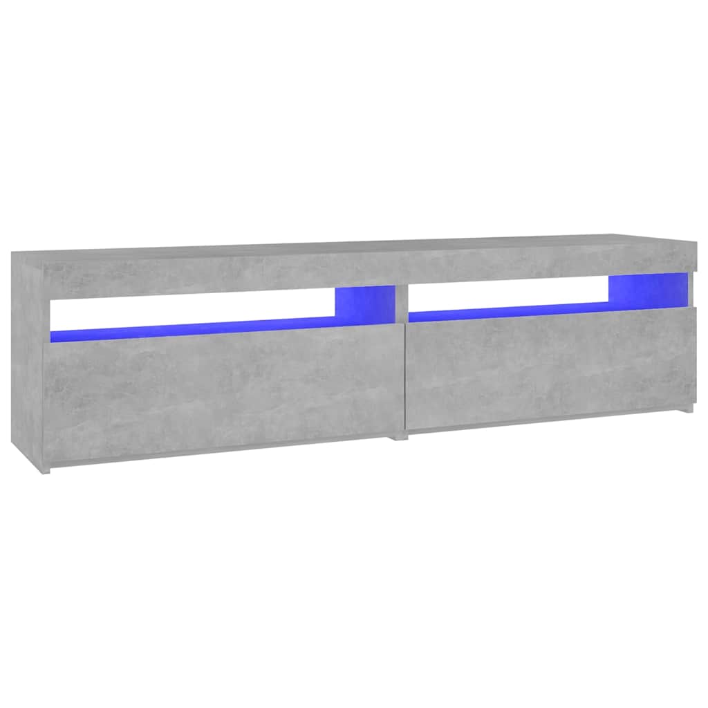 Tv-meubelen 2 st met LED-verlichting 75x35x40 cm betongrijs is nu te koop bij PeponiXL, paradijselijk wonen!