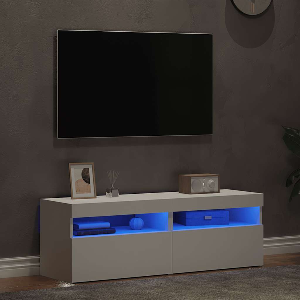 Tv-meubelen 2 st met LED-verlichting 60x35x40 cm wit is nu te koop bij PeponiXL, paradijselijk wonen!