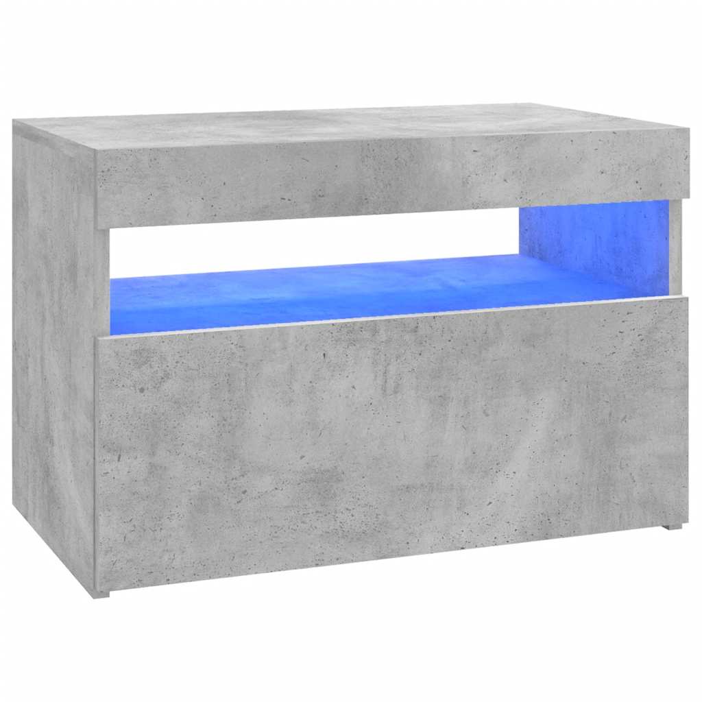 Tv-meubel met LED-verlichting 60x35x40 cm betongrijs is nu te koop bij PeponiXL, paradijselijk wonen!