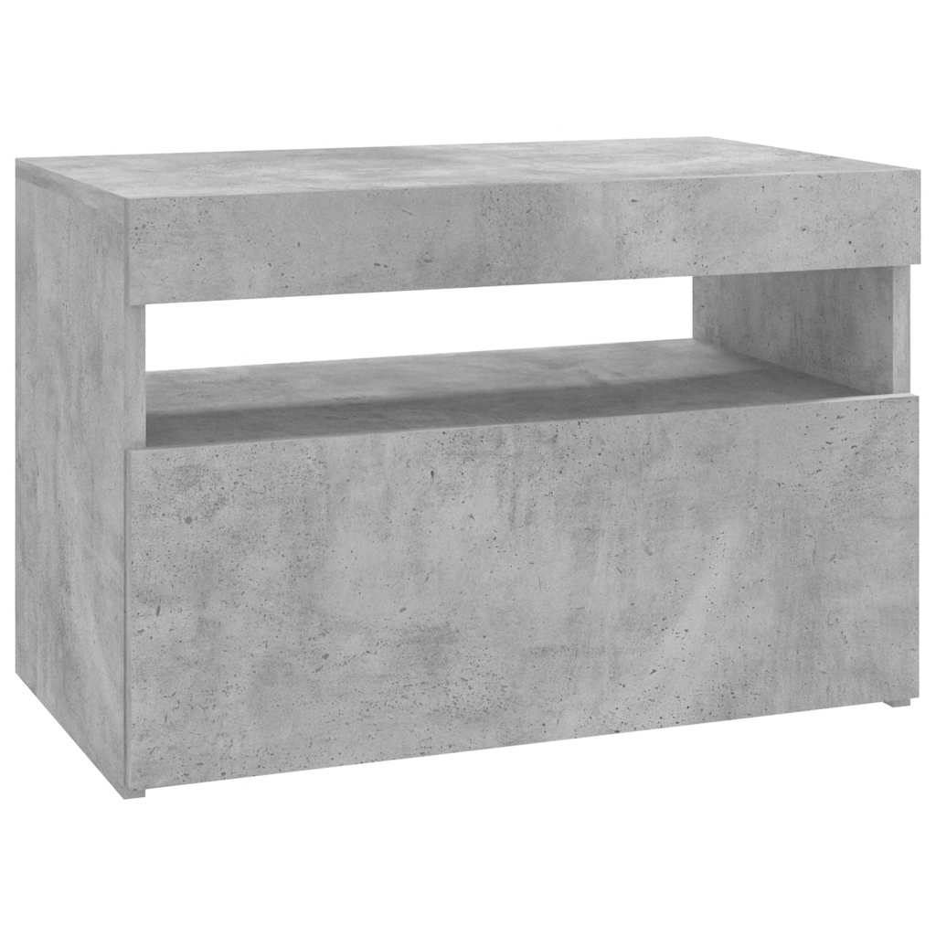Tv-meubel met LED-verlichting 60x35x40 cm betongrijs is nu te koop bij PeponiXL, paradijselijk wonen!