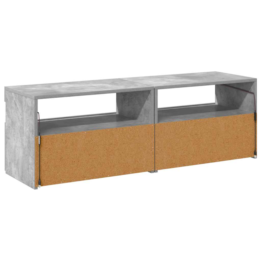 Tv-meubelen 2 st met LED-verlichting 60x35x40 cm betongrijs is nu te koop bij PeponiXL, paradijselijk wonen!