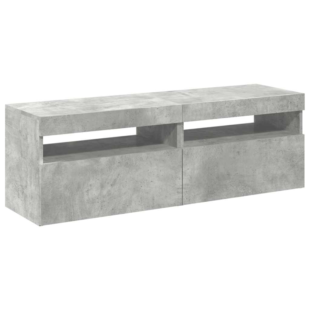 Tv-meubelen 2 st met LED-verlichting 60x35x40 cm betongrijs is nu te koop bij PeponiXL, paradijselijk wonen!