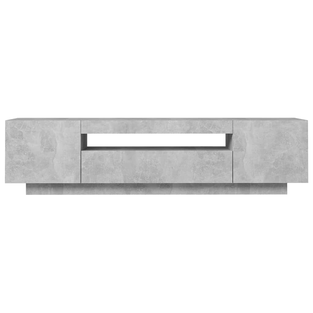 Tv-meubel met LED-verlichting 160x35x40 cm betongrijs is nu te koop bij PeponiXL, paradijselijk wonen!