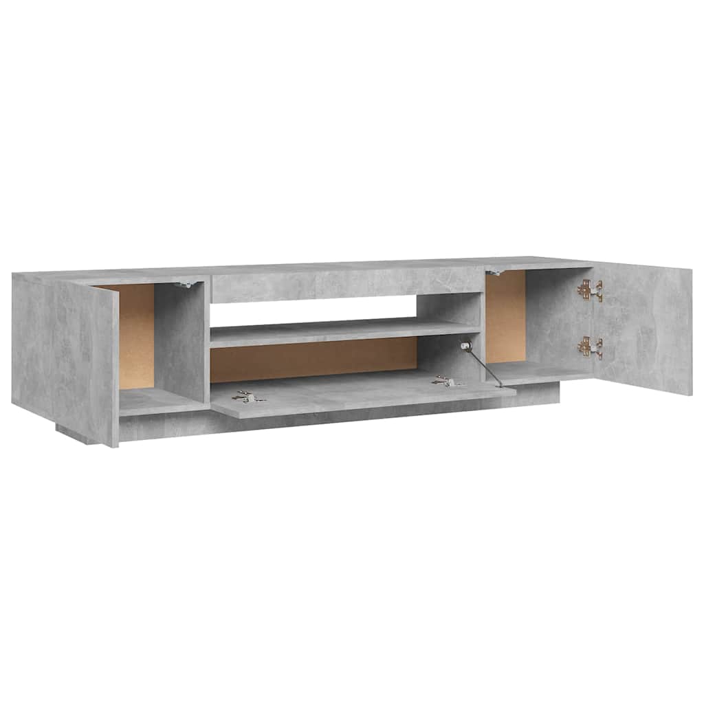 Tv-meubel met LED-verlichting 160x35x40 cm betongrijs is nu te koop bij PeponiXL, paradijselijk wonen!