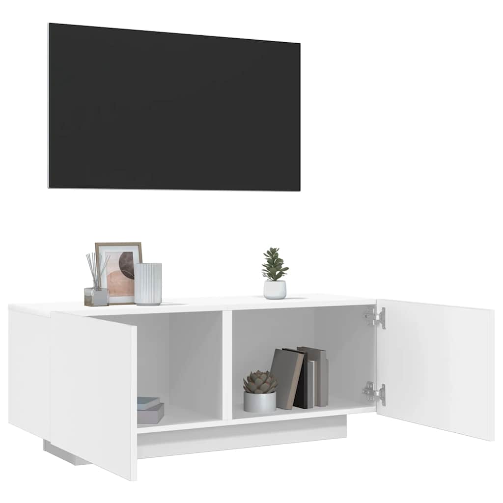 Tv-meubel 100x35x40 cm bewerkt hout wit is nu te koop bij PeponiXL, paradijselijk wonen!