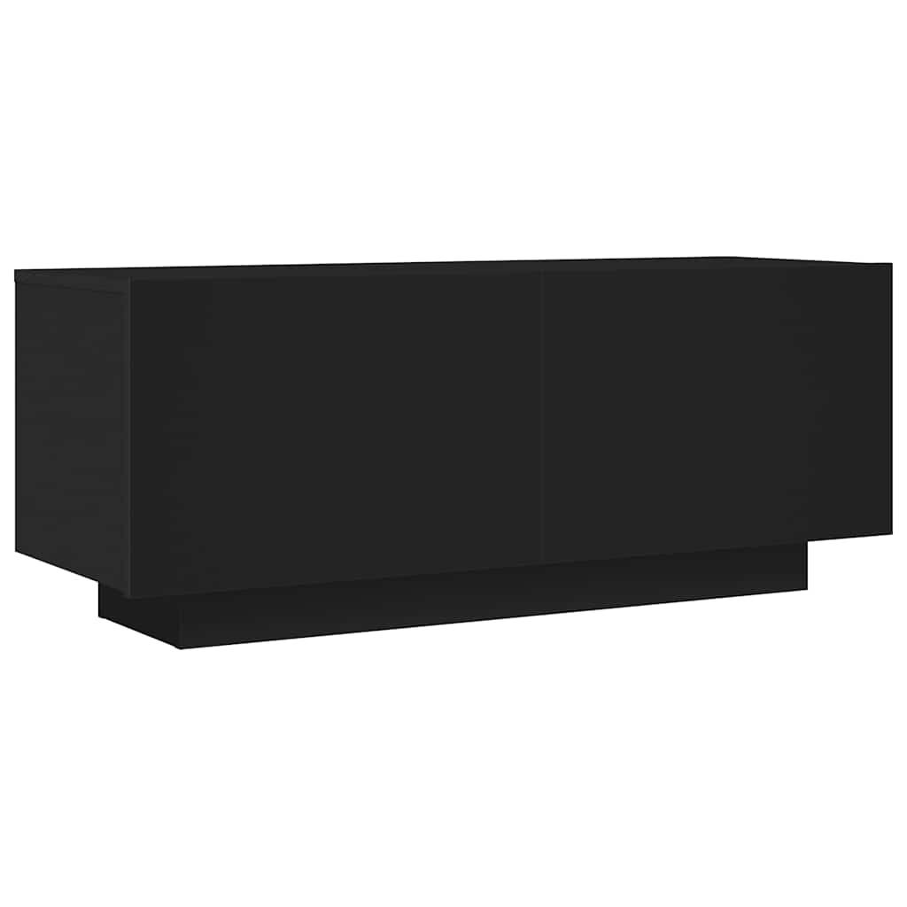 Tv-meubel 100x35x40 cm bewerkt hout zwart is nu te koop bij PeponiXL, paradijselijk wonen!