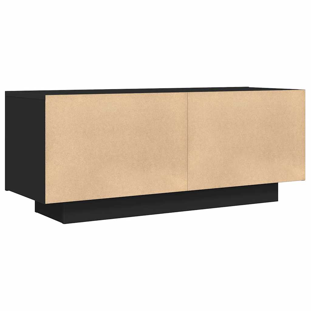 Tv-meubel 100x35x40 cm bewerkt hout zwart is nu te koop bij PeponiXL, paradijselijk wonen!