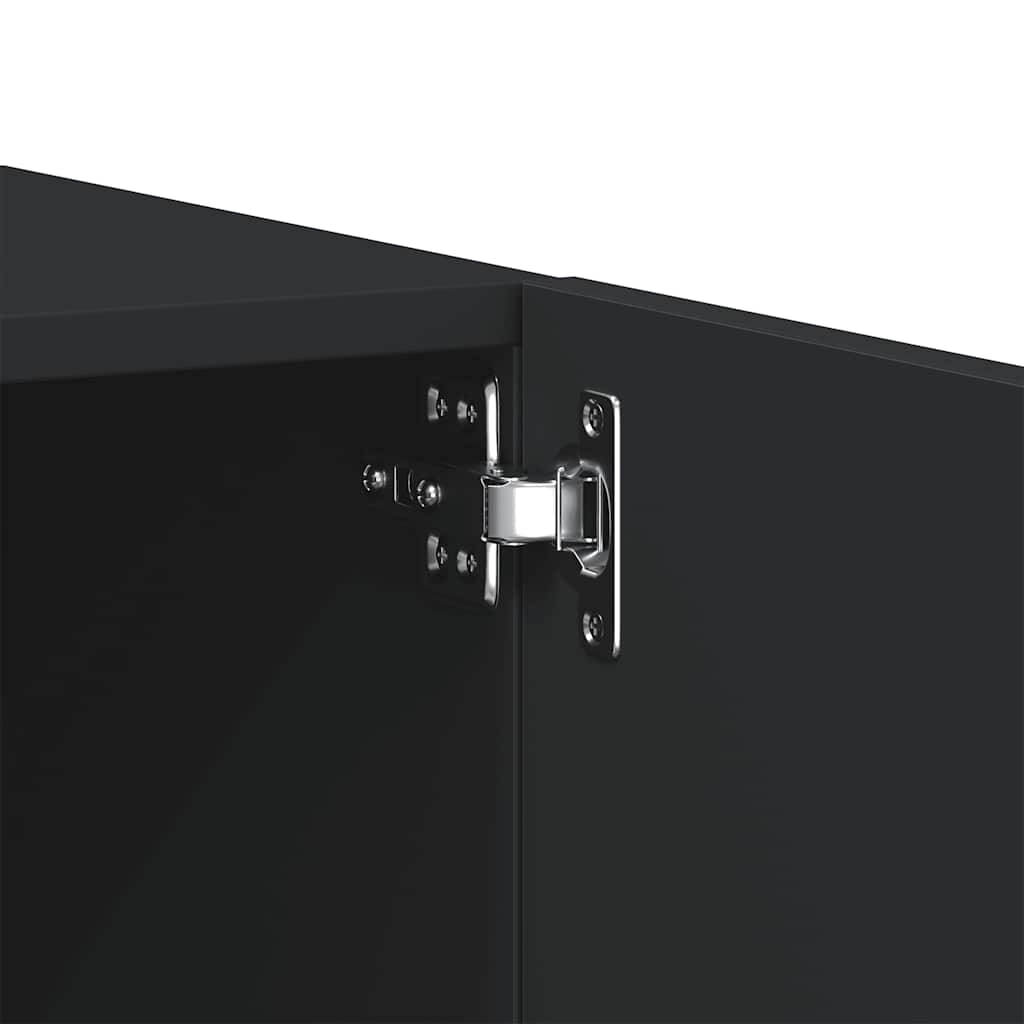 Tv-meubel 100x35x40 cm bewerkt hout zwart is nu te koop bij PeponiXL, paradijselijk wonen!