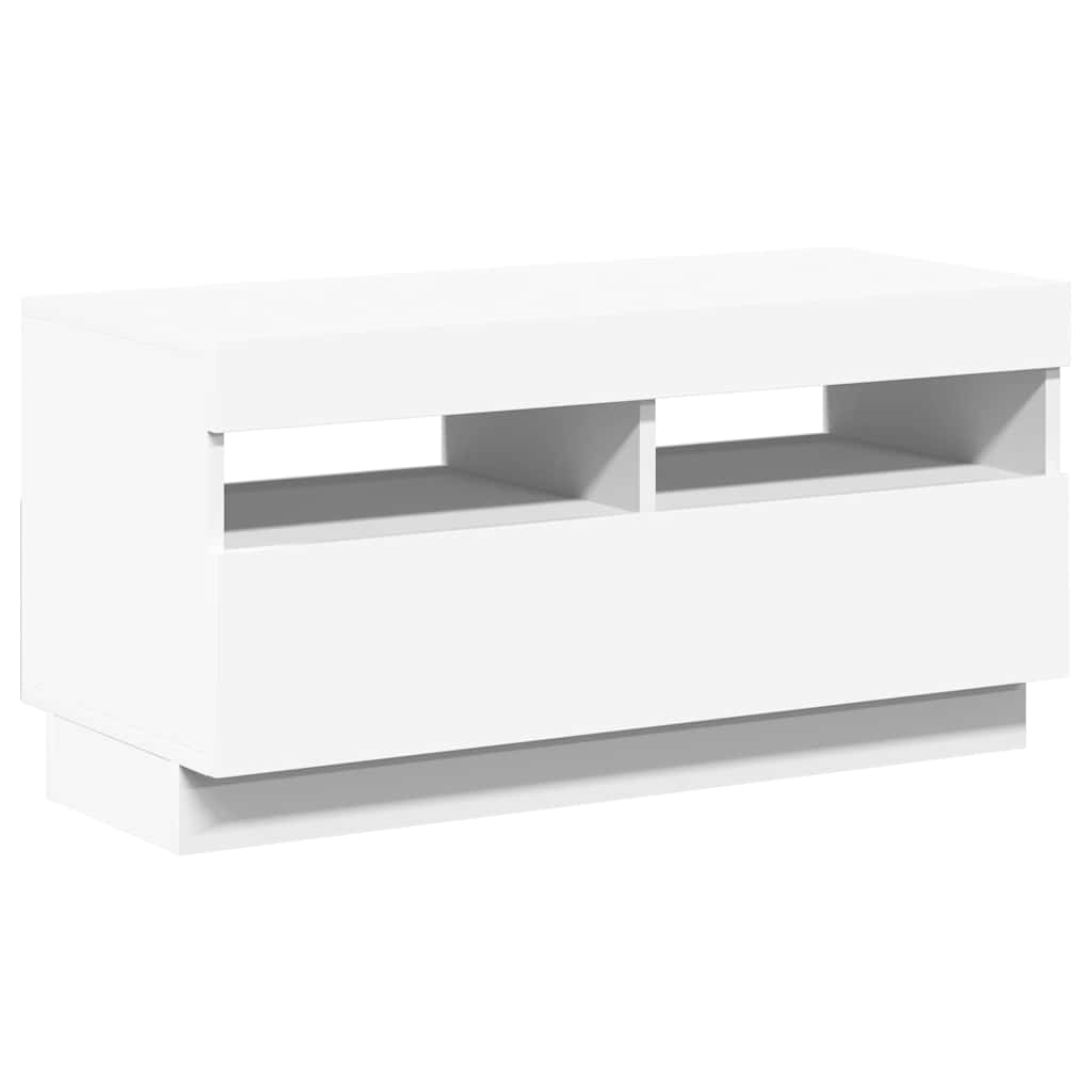 Tv-meubel met LED-verlichting 80x35x40 cm wit is nu te koop bij PeponiXL, paradijselijk wonen!