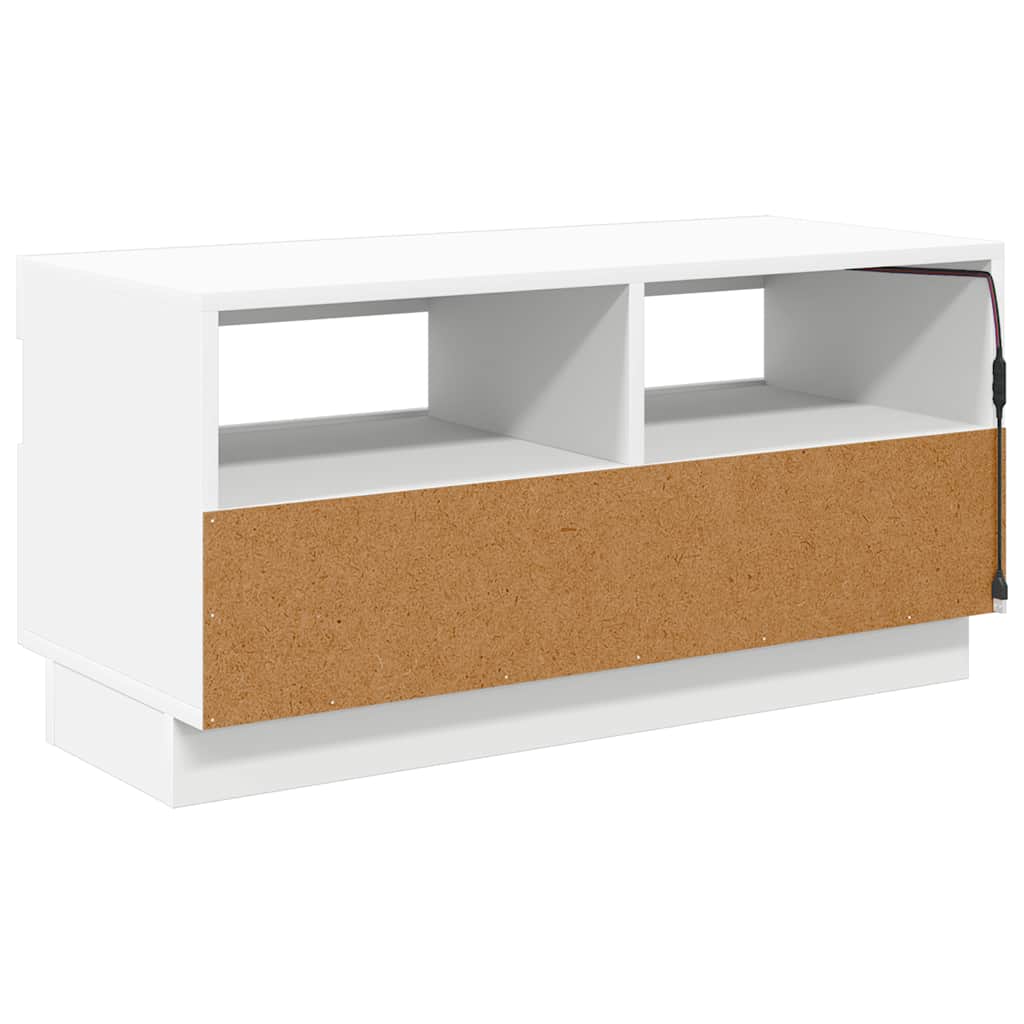 Tv-meubel met LED-verlichting 80x35x40 cm wit is nu te koop bij PeponiXL, paradijselijk wonen!