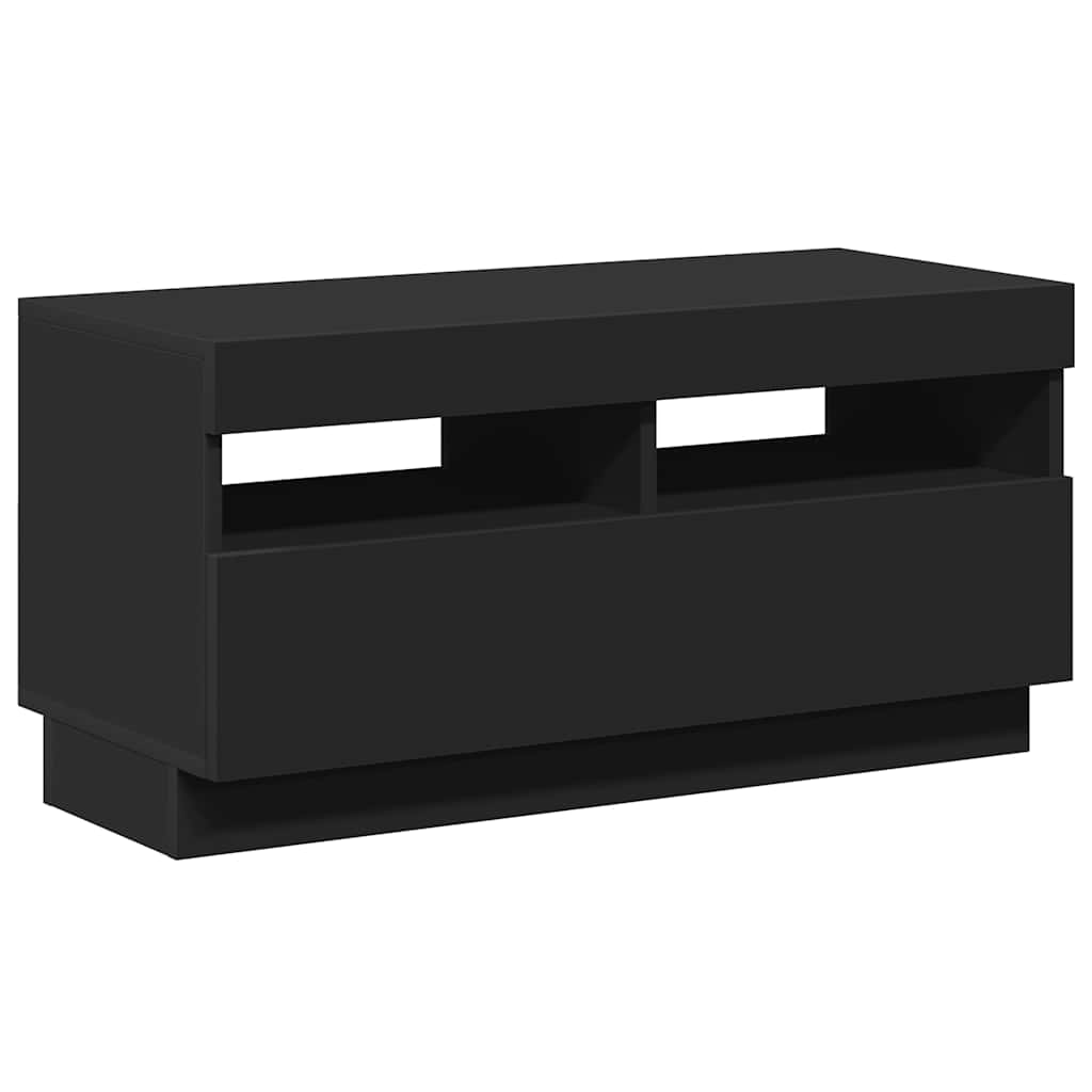 Tv-meubel met LED-verlichting 80x35x40 cm zwart is nu te koop bij PeponiXL, paradijselijk wonen!