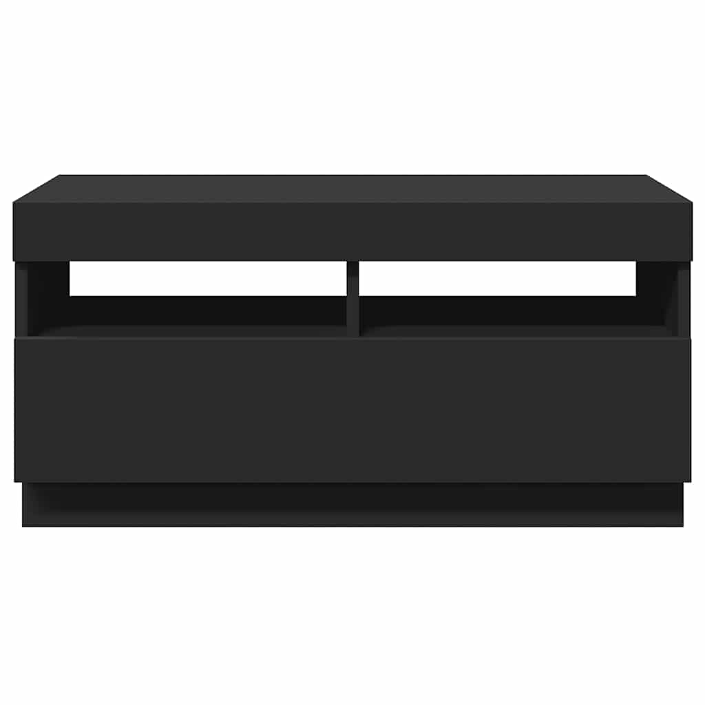 Tv-meubel met LED-verlichting 80x35x40 cm zwart is nu te koop bij PeponiXL, paradijselijk wonen!