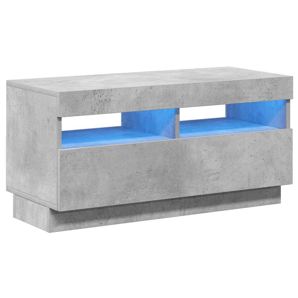 Tv-meubel met LED-verlichting 80x35x40 cm betongrijs is nu te koop bij PeponiXL, paradijselijk wonen!