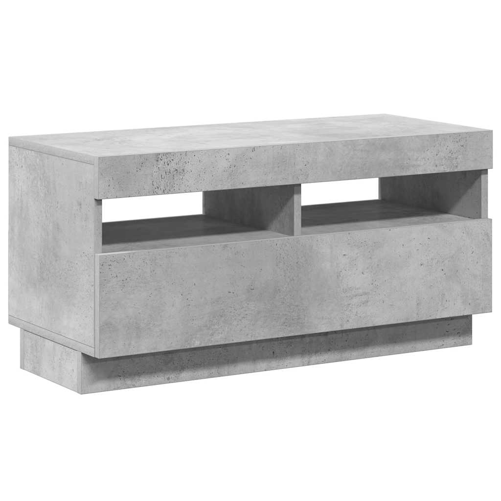Tv-meubel met LED-verlichting 80x35x40 cm betongrijs is nu te koop bij PeponiXL, paradijselijk wonen!