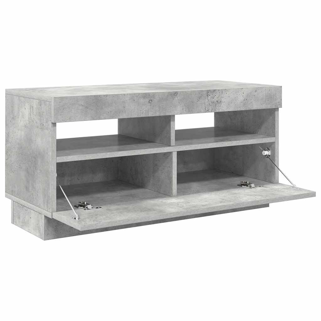 Tv-meubel met LED-verlichting 80x35x40 cm betongrijs is nu te koop bij PeponiXL, paradijselijk wonen!