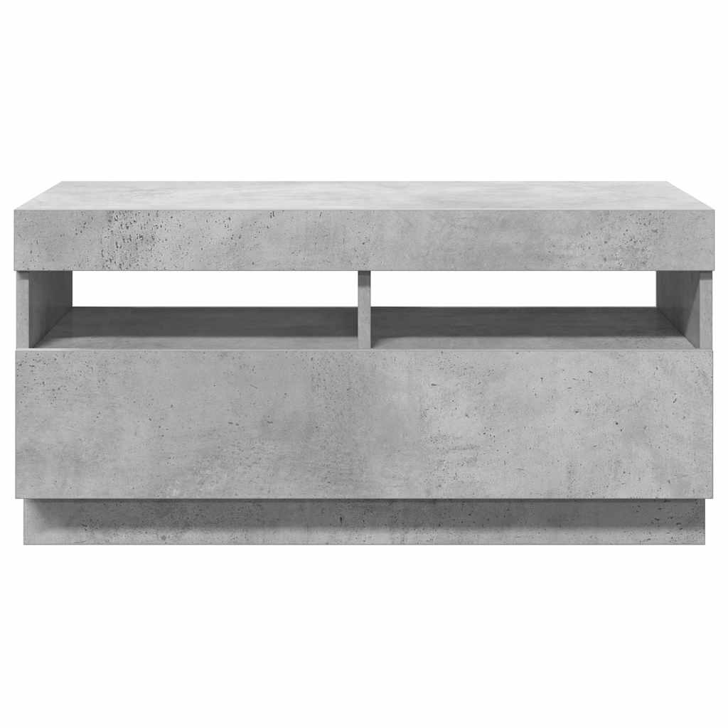 Tv-meubel met LED-verlichting 80x35x40 cm betongrijs is nu te koop bij PeponiXL, paradijselijk wonen!