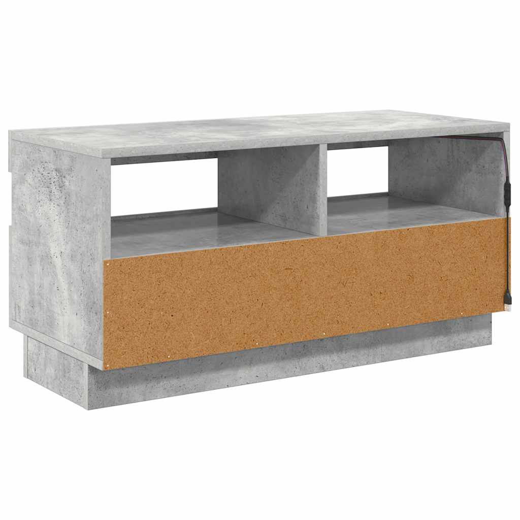 Tv-meubel met LED-verlichting 80x35x40 cm betongrijs is nu te koop bij PeponiXL, paradijselijk wonen!